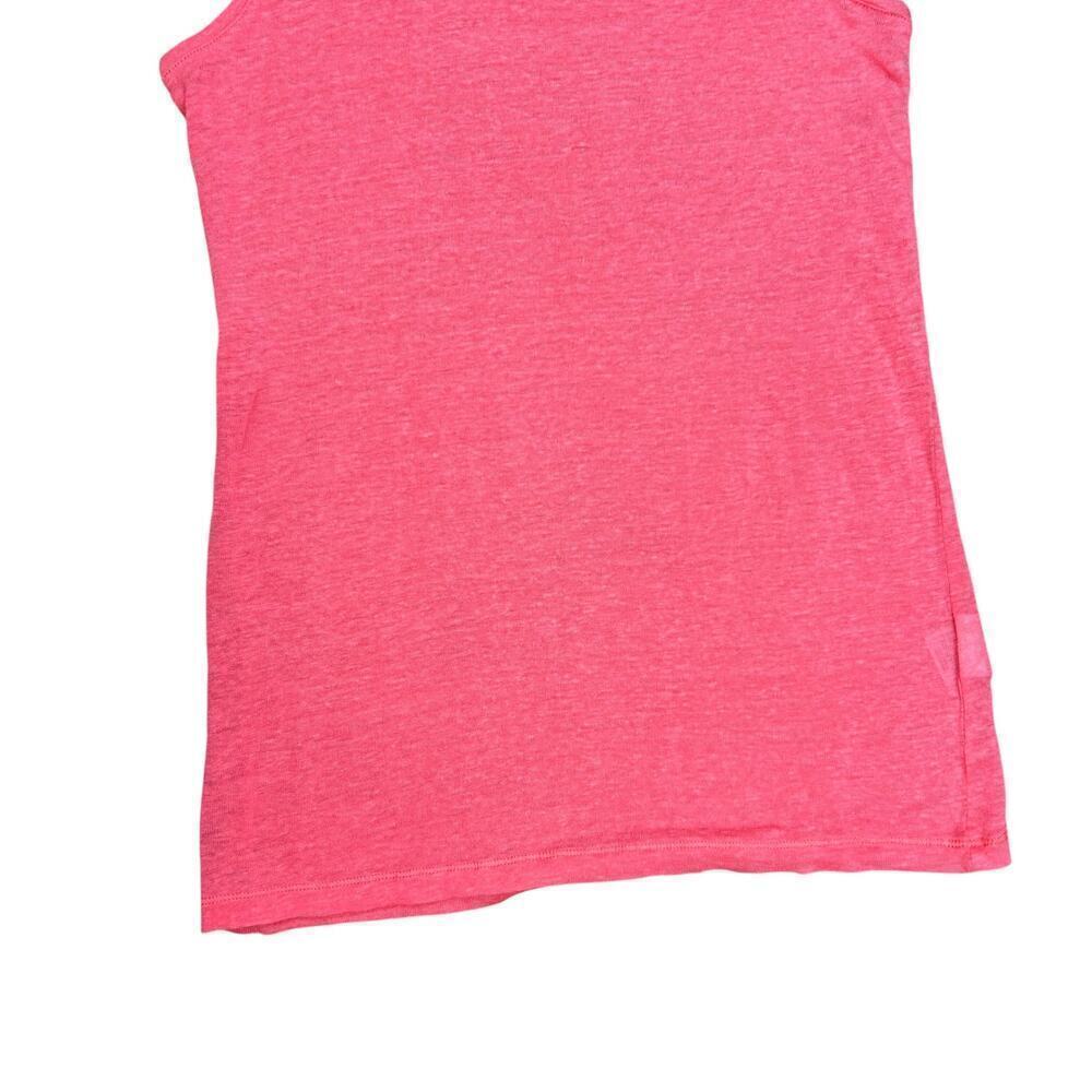 Neiman Marcus NM Luxury Essentials 100% Linen Tank Top Coral Pink Orange Shirt - Picture 6 of 6